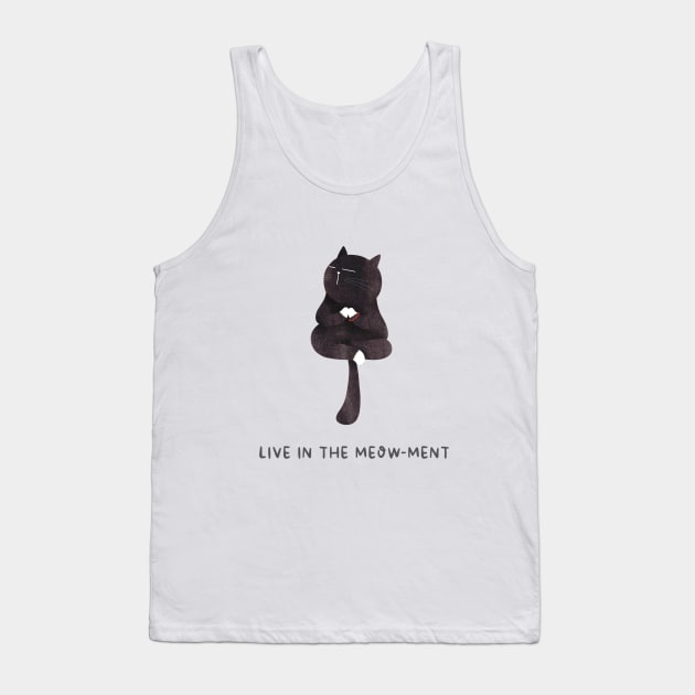 Live in the Meow-ment Tank Top by Moonaries illo